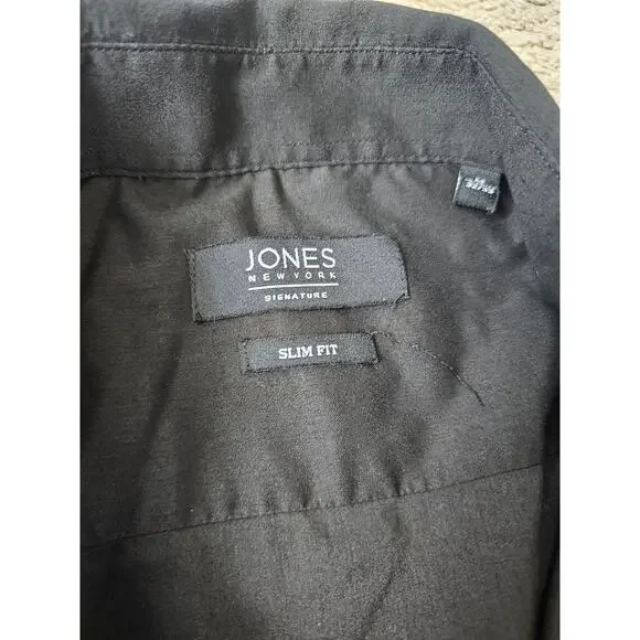 Jones New York Signature Slim Fit Buttoned Shirt Size M 15-15.5  32/33 corpcore - Picture 12 of 12